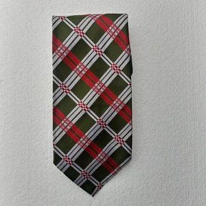 Cool Retro J.C. Penney Tie Green, Red & Silver
